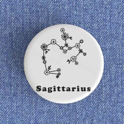 Sagittarius Floral Badge/Magnet
