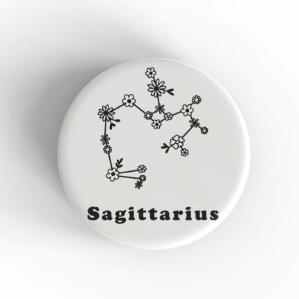Sagittarius Floral Badge/Magnet