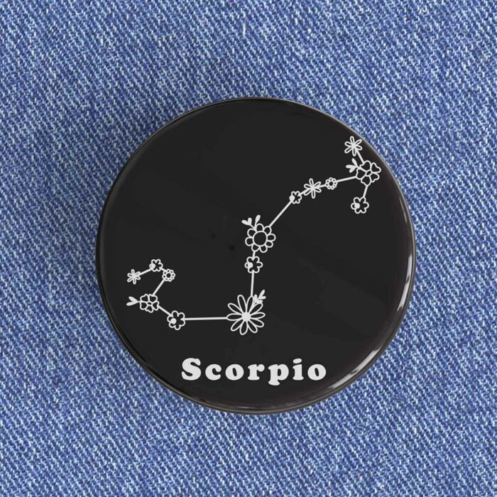 Scorpio Floral Badge/Magnet