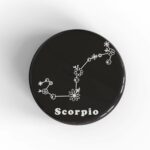 Scorpio Floral Badge/Magnet