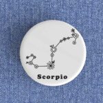 Scorpio Floral Badge/Magnet