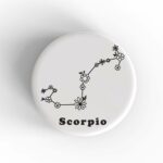 Scorpio Floral Badge/Magnet