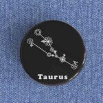 Taurus Floral Badge/Magnet
