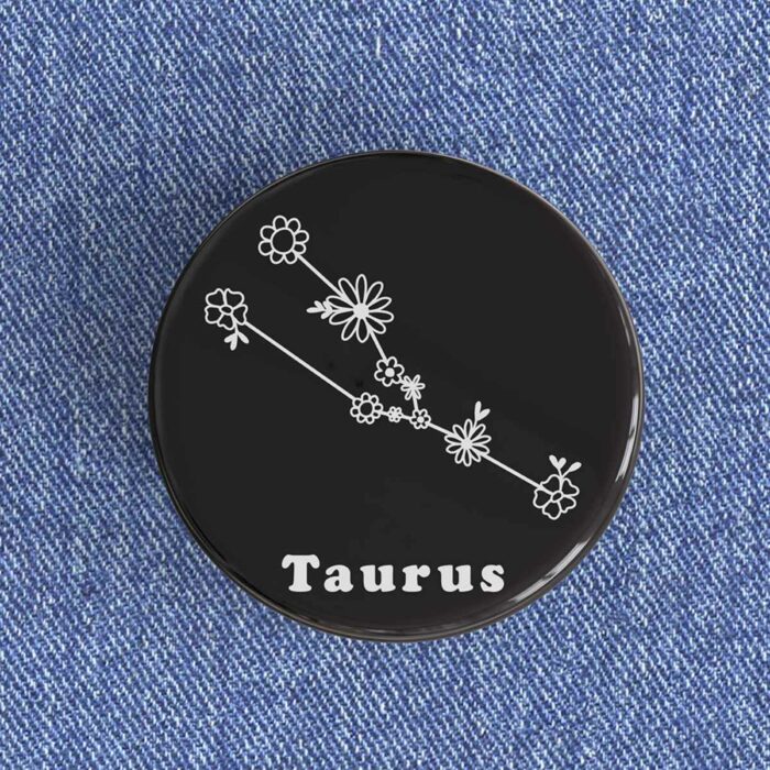 Taurus Floral Badge/Magnet