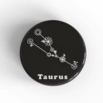Taurus Floral Badge/Magnet