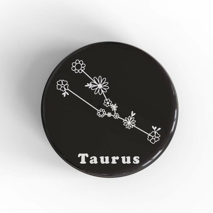 Taurus Floral Badge/Magnet