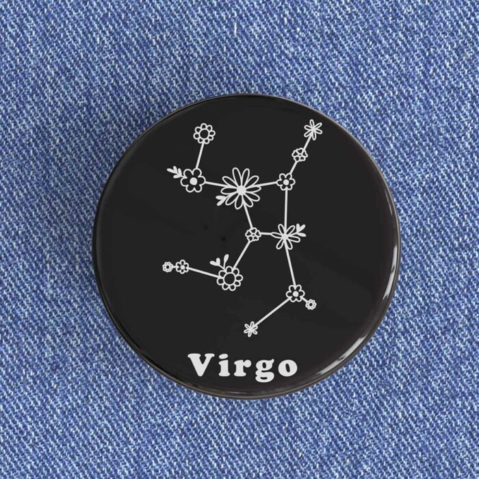 Virgo Floral Badge/Magnet