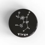 Virgo Floral Badge/Magnet