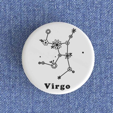 Virgo Floral Badge/Magnet