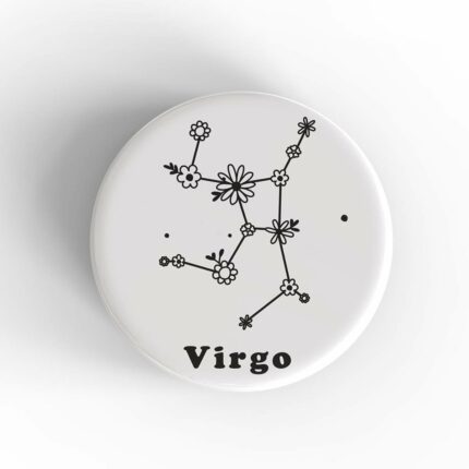 Virgo Floral Badge/Magnet