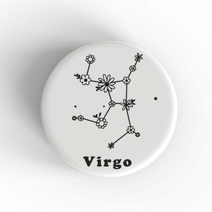 Virgo Floral Badge/Magnet