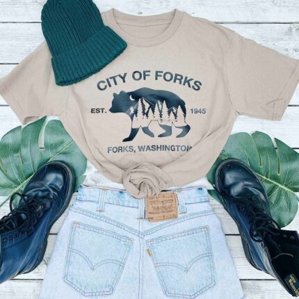 City Of Forks Bear T-Shirt