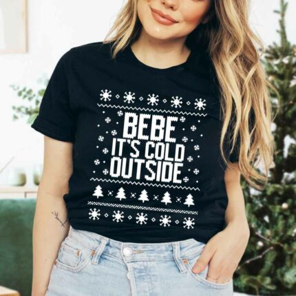 bebe its cold outside t-shirt