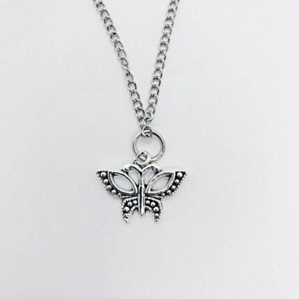 Detailed butterfly necklace