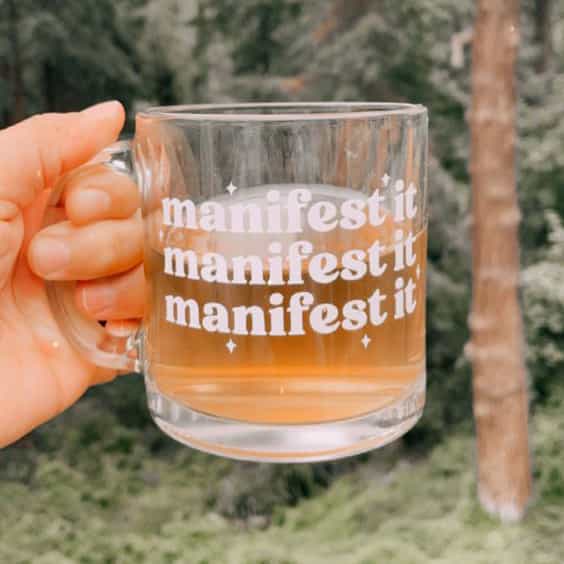 Manifest It Glass Mug Manifest It Glass Mug