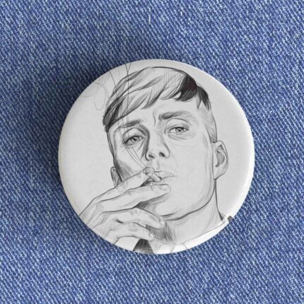 Thomas Shelby Pencil Sketch Badge