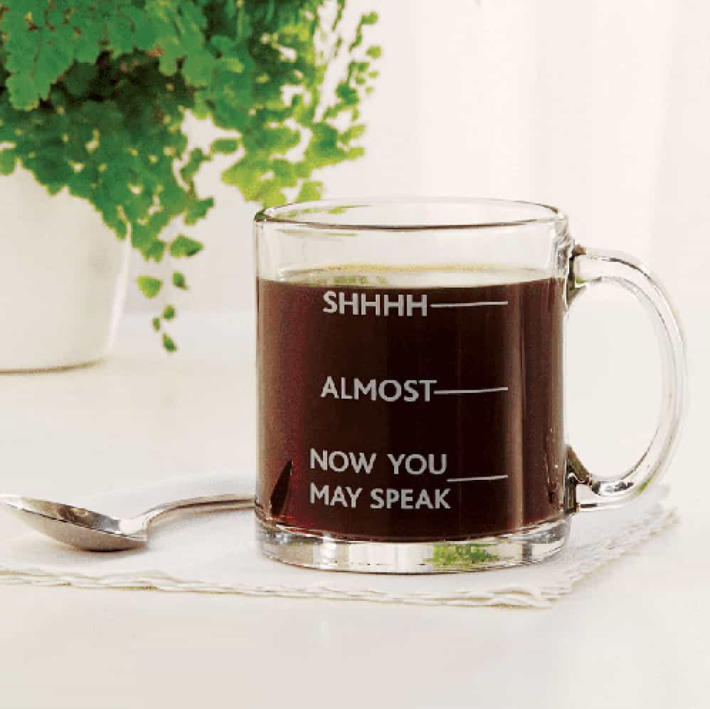 Shhhh Glass Mug Shhhh Glass Mug - Image 1