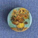 Van Gogh Sunflowers Badge
