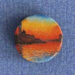 Sunset In Venice By Monet Badge
