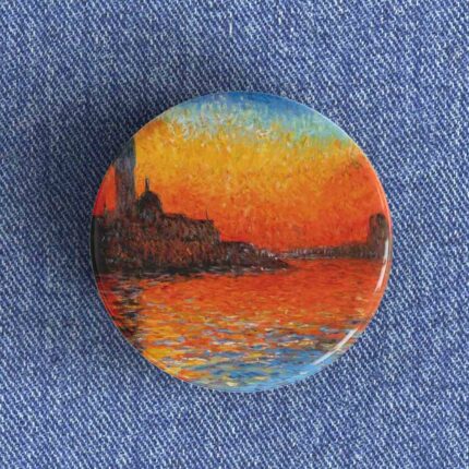Sunset In Venice By Monet Badge