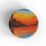 Sunset In Venice By Monet Magnet
