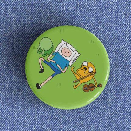 Laying On The Grass Adventure Time Badge/Magnet
