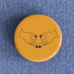 Uterus Hand Symbol Badge/Magnet
