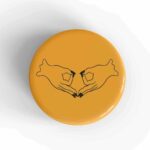Uterus Hand Symbol Badge/Magnet