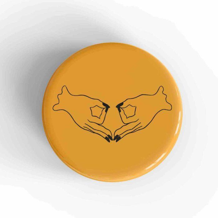 Uterus Hand Symbol Badge/Magnet