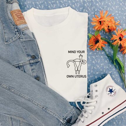 Mind Your Own Uterus Pocket Print T-Shirt