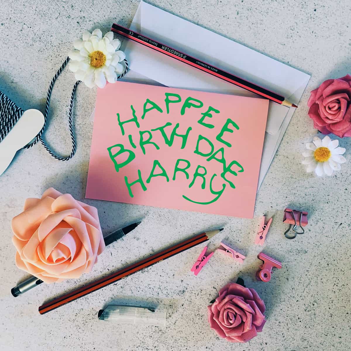 happy birthday harry Happee Birthdae Card - Image 1