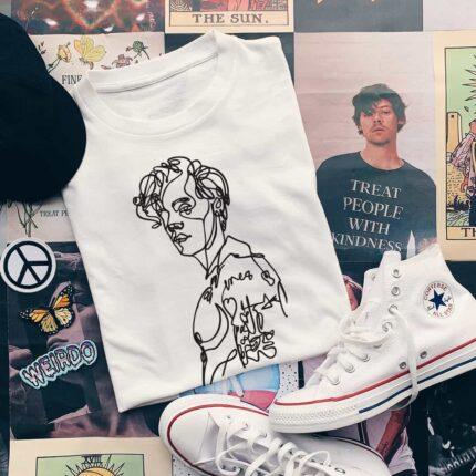 Harry Styles Line Art T-Shirt