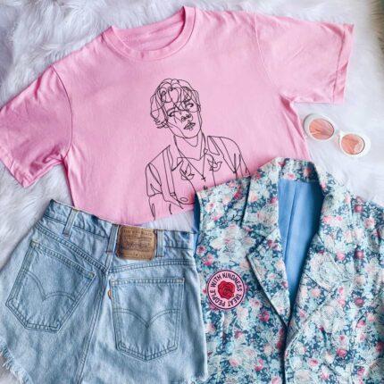 Harry Styles Line Art T-Shirt