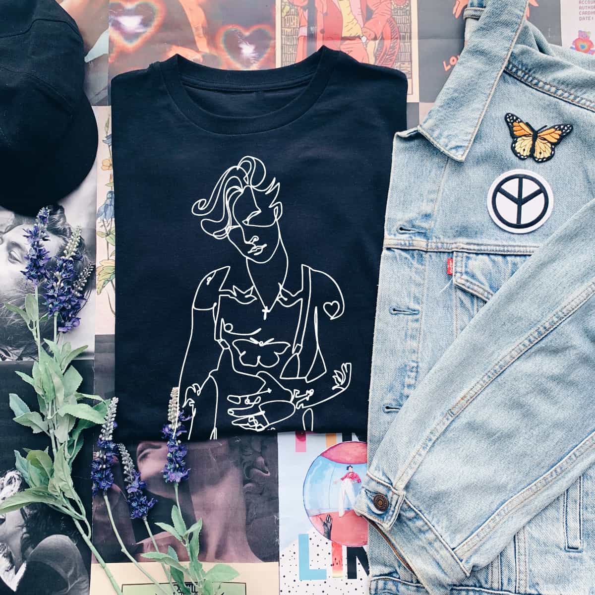 Harry Styles Line Art T-Shirt Harry Styles Line Art T-Shirt