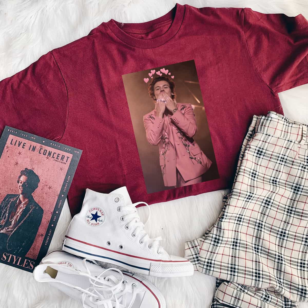 Harry Styles Hearts T-Shirt Harry Styles Hearts T-Shirt