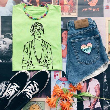Harry Styles Line Art T-Shirt