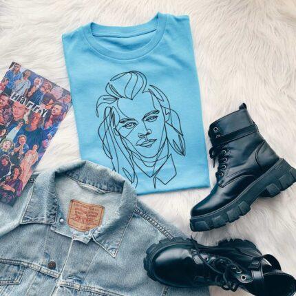 Harry Styles Portrait Line Art T-Shirt