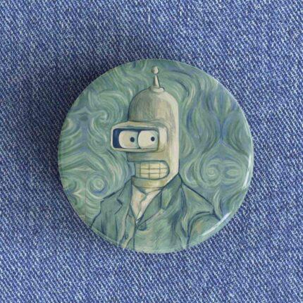 Van Gogh Bender Badge/Magnet