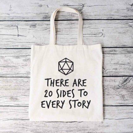 20 Sides To Every Story Tote Bag