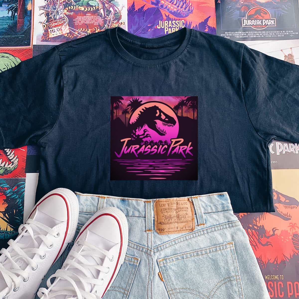 jurassic 3 Jurassic 80's T-Shirt - Image 1