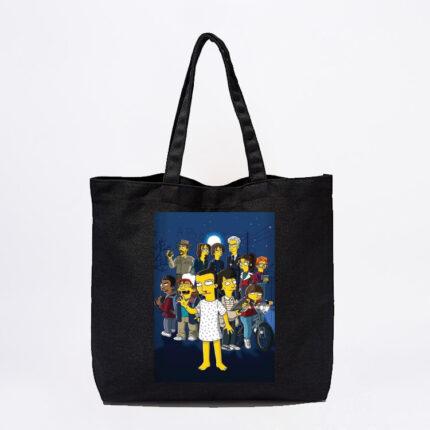 The Simpsons Stranger Things Tote Bag