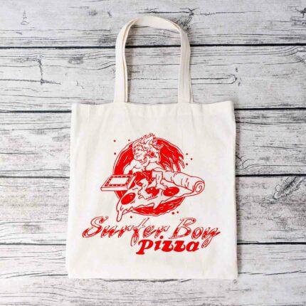 Surfer Boy Pizza Tote Bag