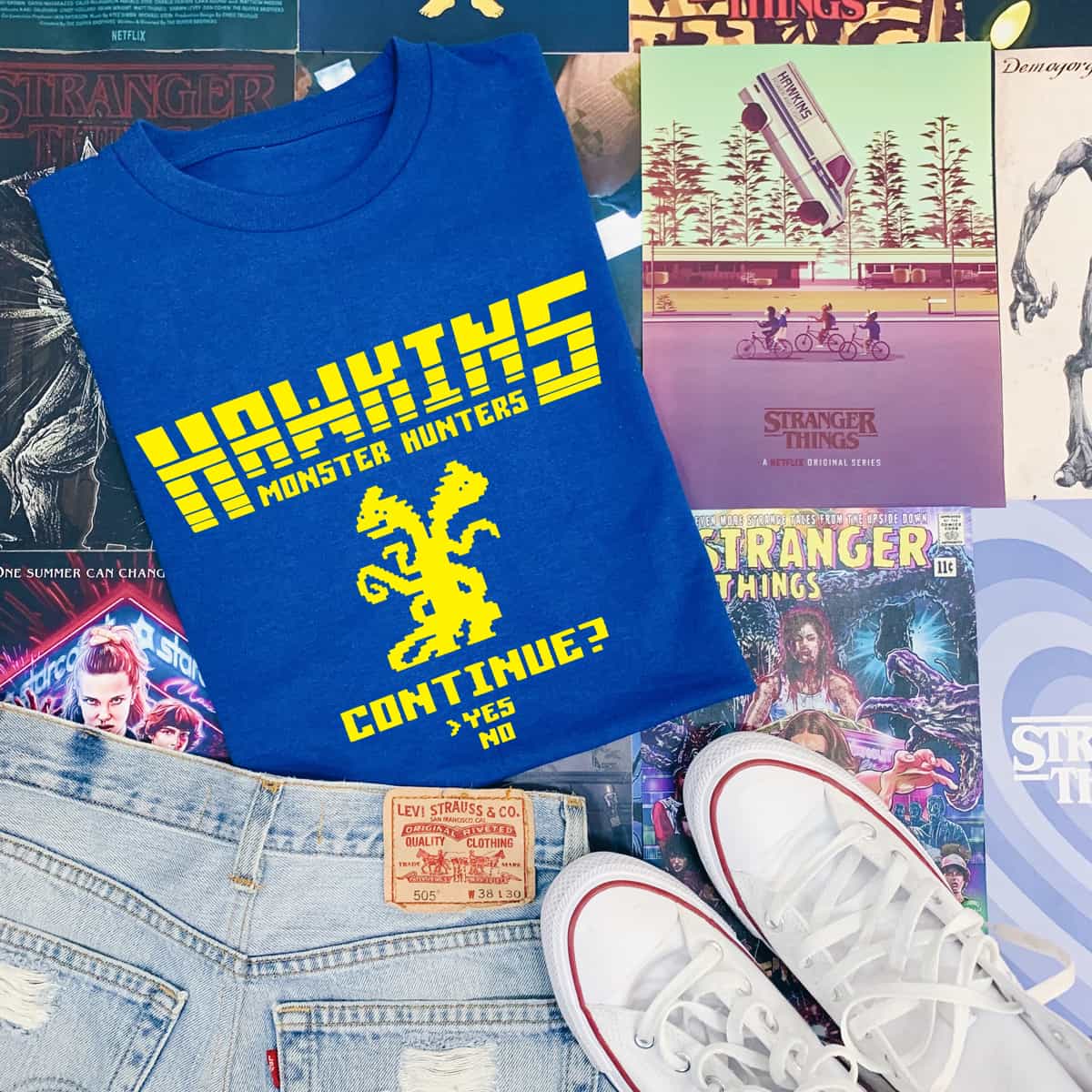 Hawkins Monsters Hunters T-Shirt Hawkins Monsters Hunters T-Shirt