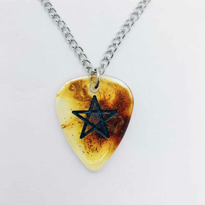 Pentagram Guitar Pick Necklace