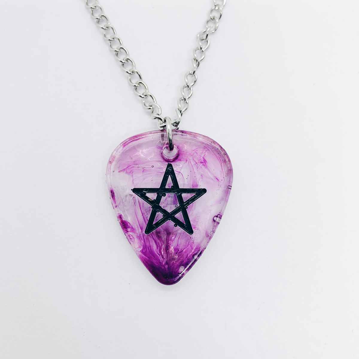 Pentagram Guitar Pick Necklace Pentagram Guitar Pick Necklace