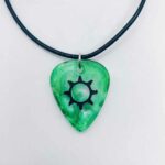 Sun Guitar Pick Leather Necklace