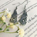 Peacock Feather Earrings - Image 3