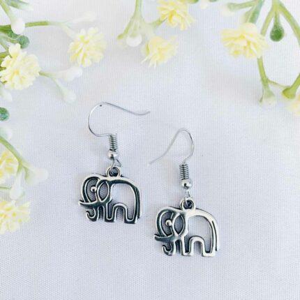 Elephant Outline Earrings