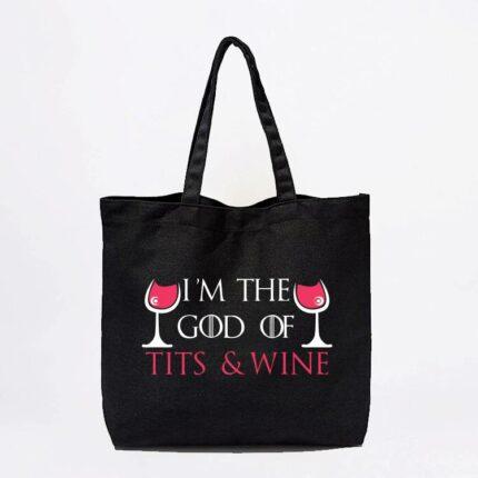 God of Tits and Wine Tote Bag