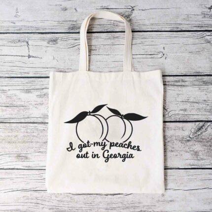 Peaches Out In Georgia Tote Bag